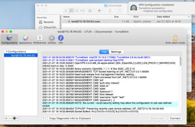 Tường lửa Sophos: Cấu hình SSL VPN trên MAC OS X